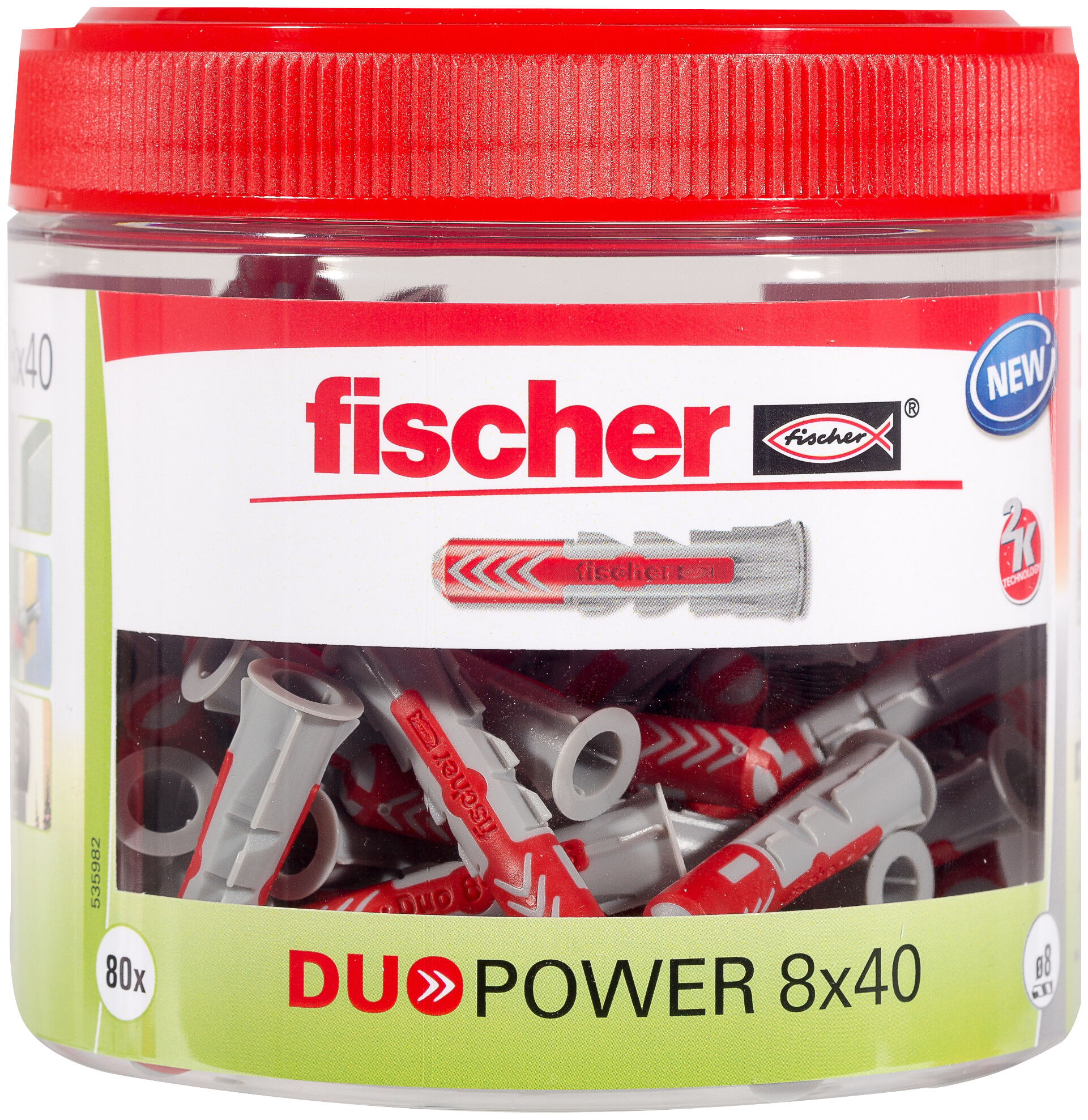 Packaging: "fischer DuoPower 8 x 40 주석처리 원형"