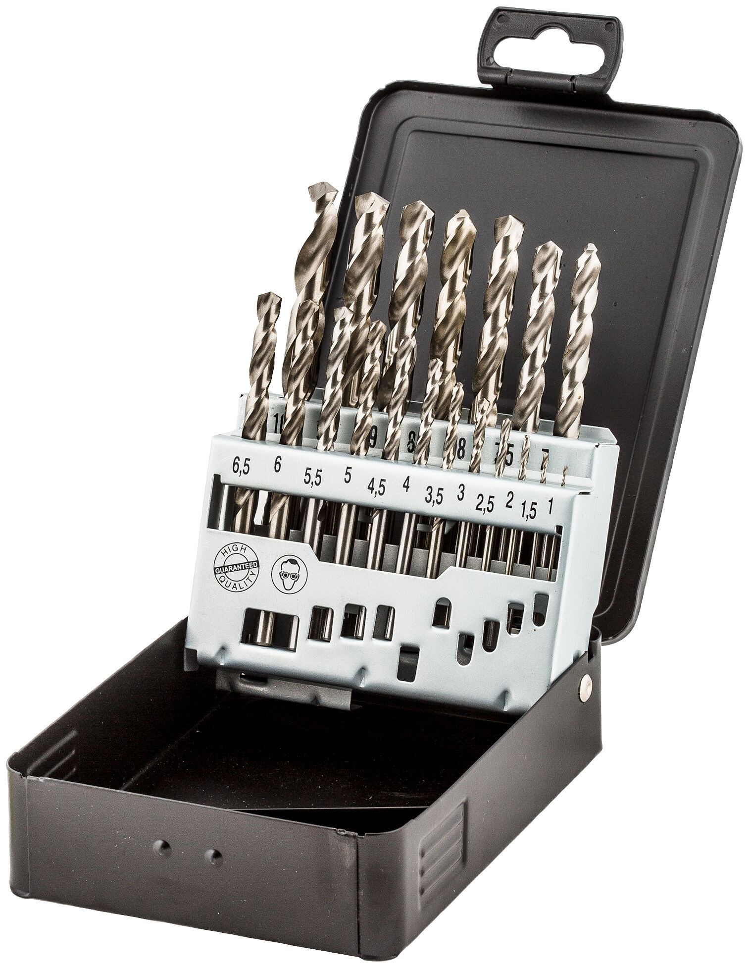 Verpackung: "fischer Metallbohrer-Set D-HSS-G DIN338 1-10 mm (19 Teile)"