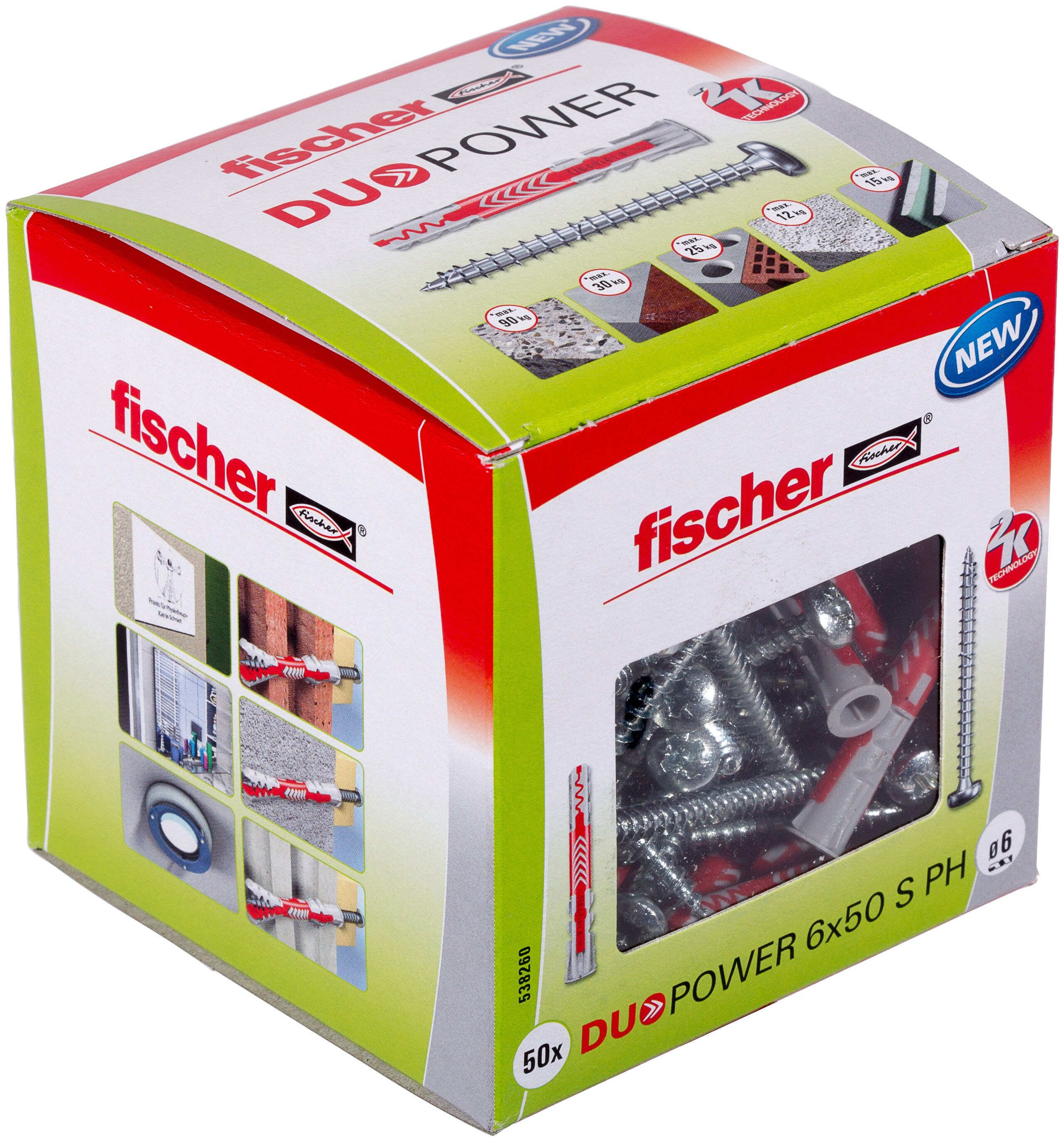Packaging: "fischer DuoPower 6 x 50 S PH"