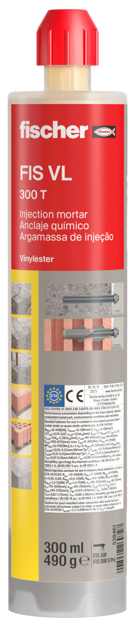 Product Picture: "fischer injection mortar FIS VL 300 T"