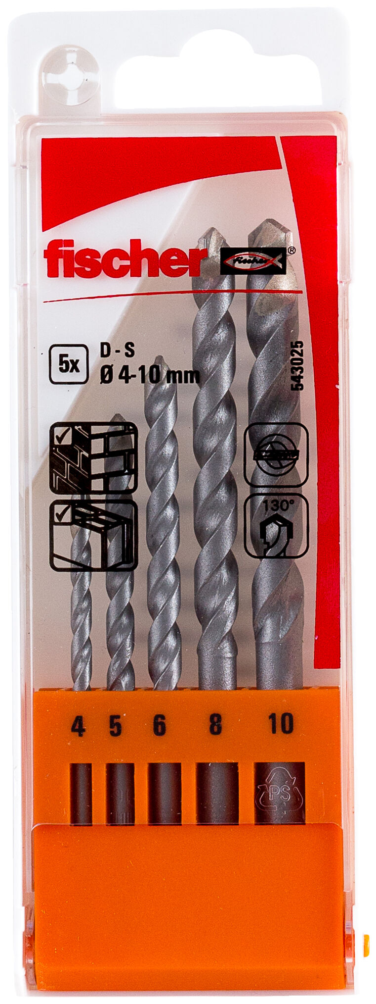 Product Picture: "fischer Stone drill bit D-S Set 4-10 mm (5 pcs)"