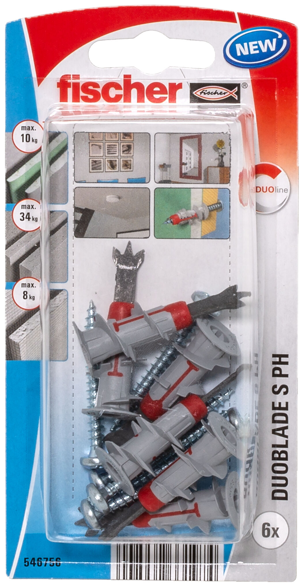 Packaging: "fischer 건식보드용 앵커 DuoBlade S PH K NV"