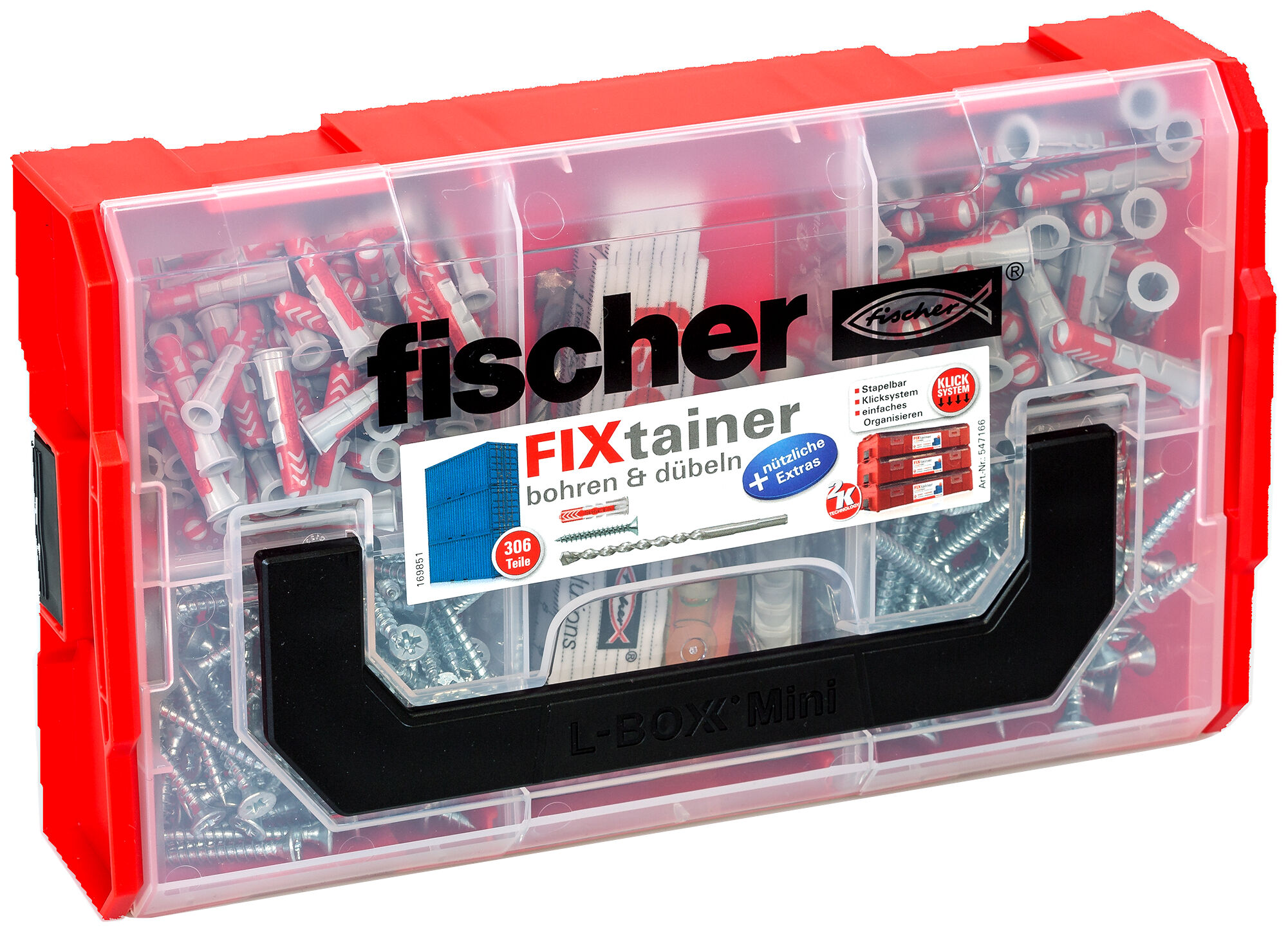 Produktbild: "fischer FixTainer - bohren und dübeln (306 Teile)"