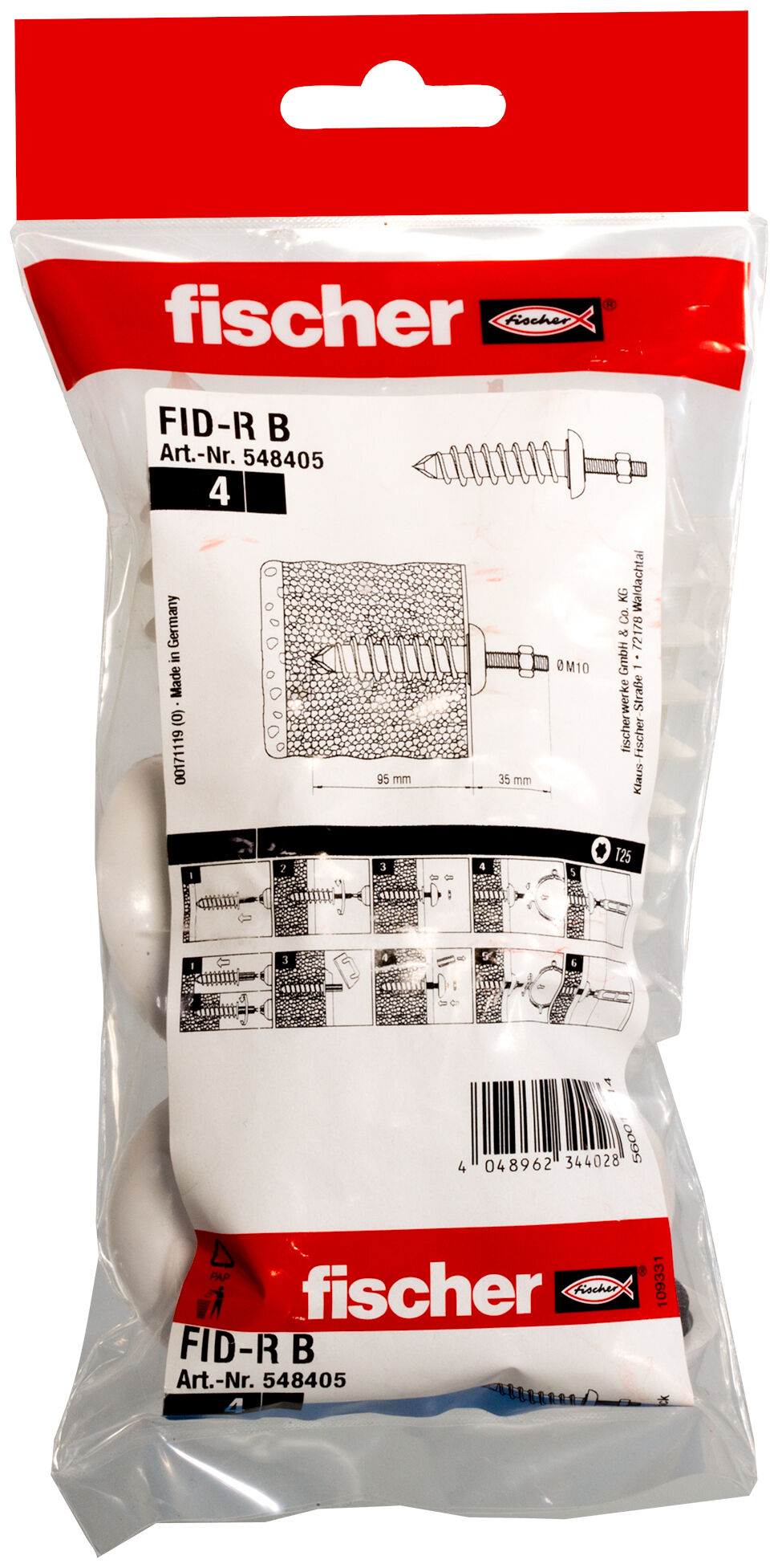 Verpackung: "fischer Dämmstoffdübel FID-R B"