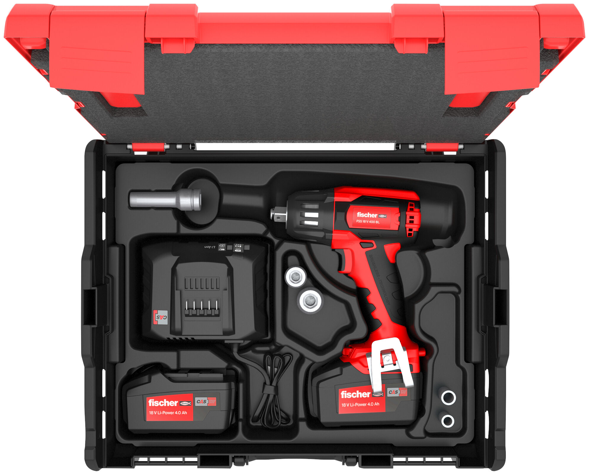 Product Picture: "fischer Cordless impact wrench FSS 18V 400 BL Set 4"
