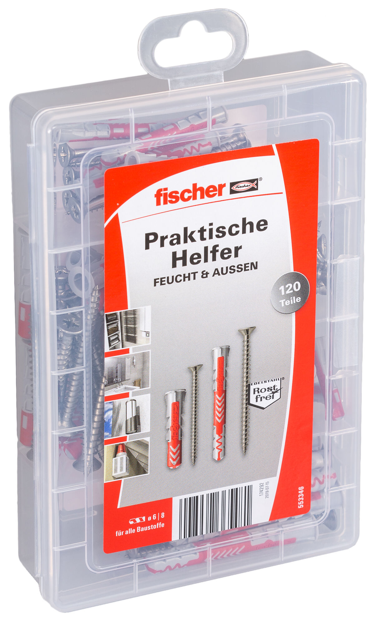 Produktbild: "fischer Praktische Helfer Feucht & Außen (120 Teile)"