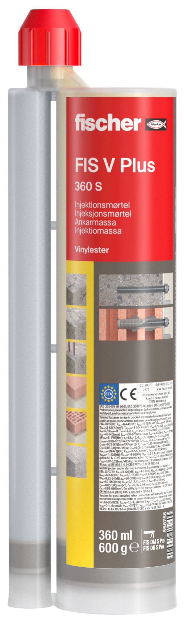 Product Picture: "fischer Injektiomassa FIS V Plus 360 S"