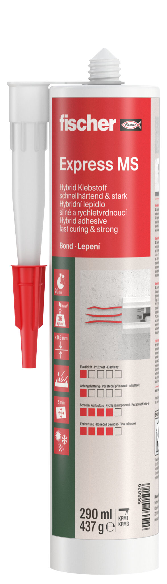 Product Picture: "fischer hybrid adhesive Express MS white 290 ml"