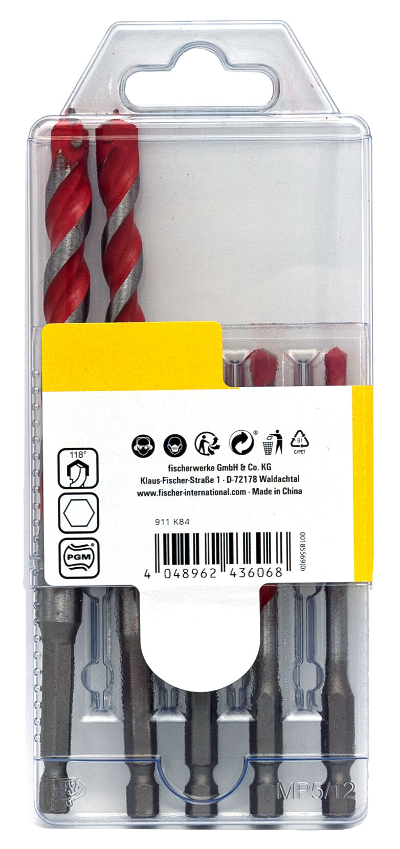 Obrázek výrobku: "Sada univerzálních vrtáků D-U Hex 5-12 mm"