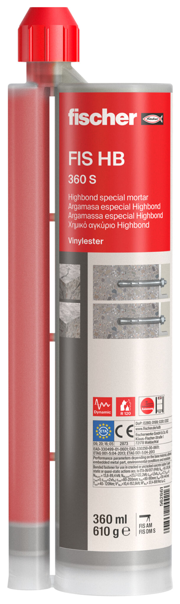 Product Picture: "fischer injection mortar FIS HB 360 S"