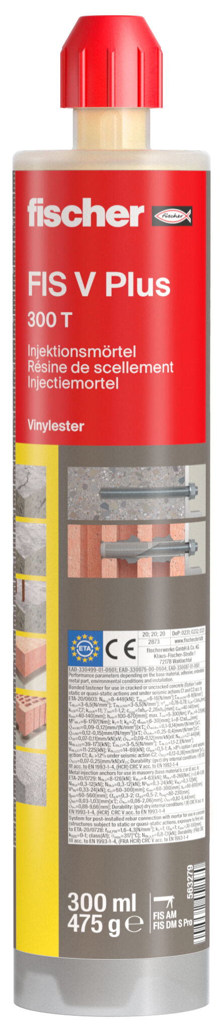 Product Picture: "fischer injectiemortel FIS V Plus 300 T HWK groot (20)"
