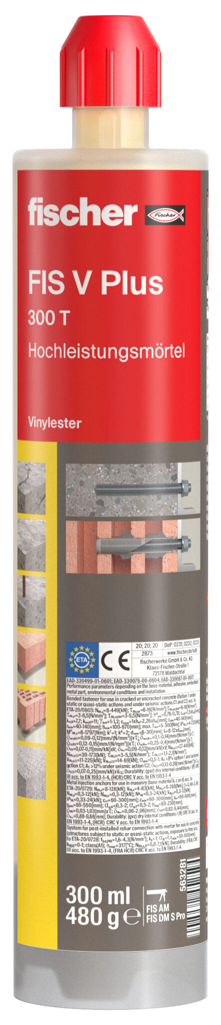 Produktbild: "fischer Hochleistungsmörtel FIS V Plus 300 T"