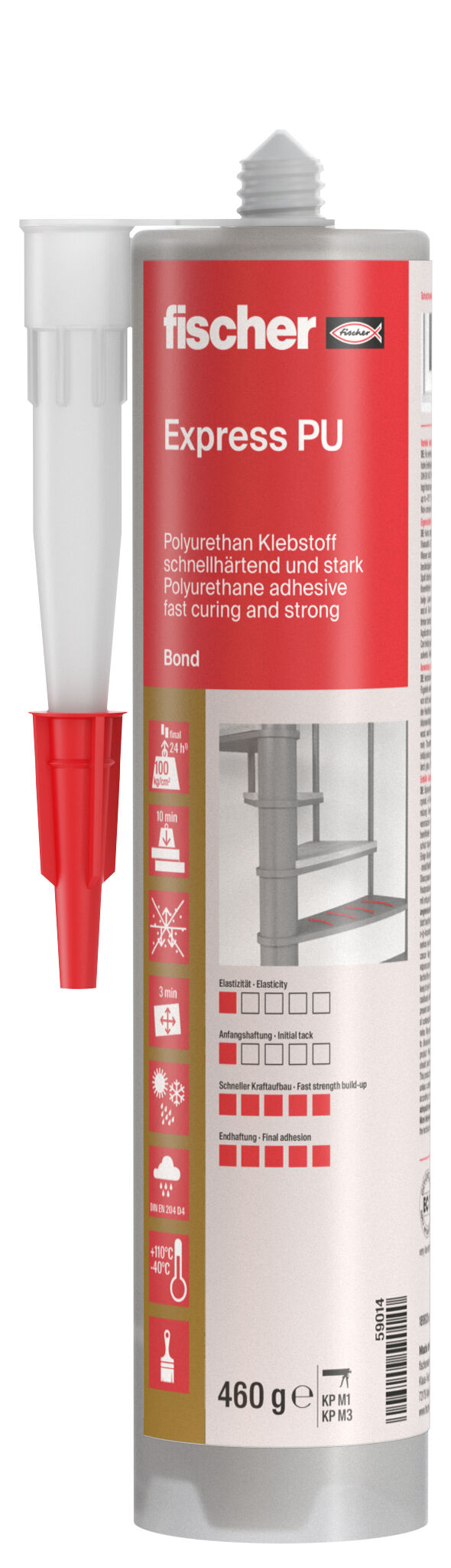 Packaging: &quot;fischer adhesive Express PU beige 310 ml + gloves&quot;