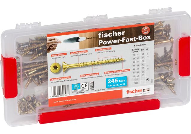 Produktbild: "fischer PowerFast FPF Sortimentsbox gevz (245 Teile)"