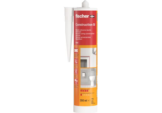 Product Picture: "fischer roof and wall silicone Construction SI white 280 ml"