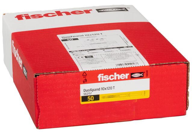 Packaging: "fischer constructieplug DuoXpand 10 x 120 T verzonken kop"