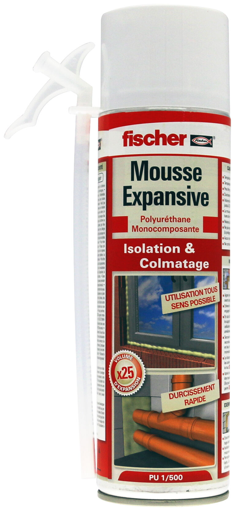 Product Picture: "Mousse polyuréthane PU 1/500 tête en bas"
