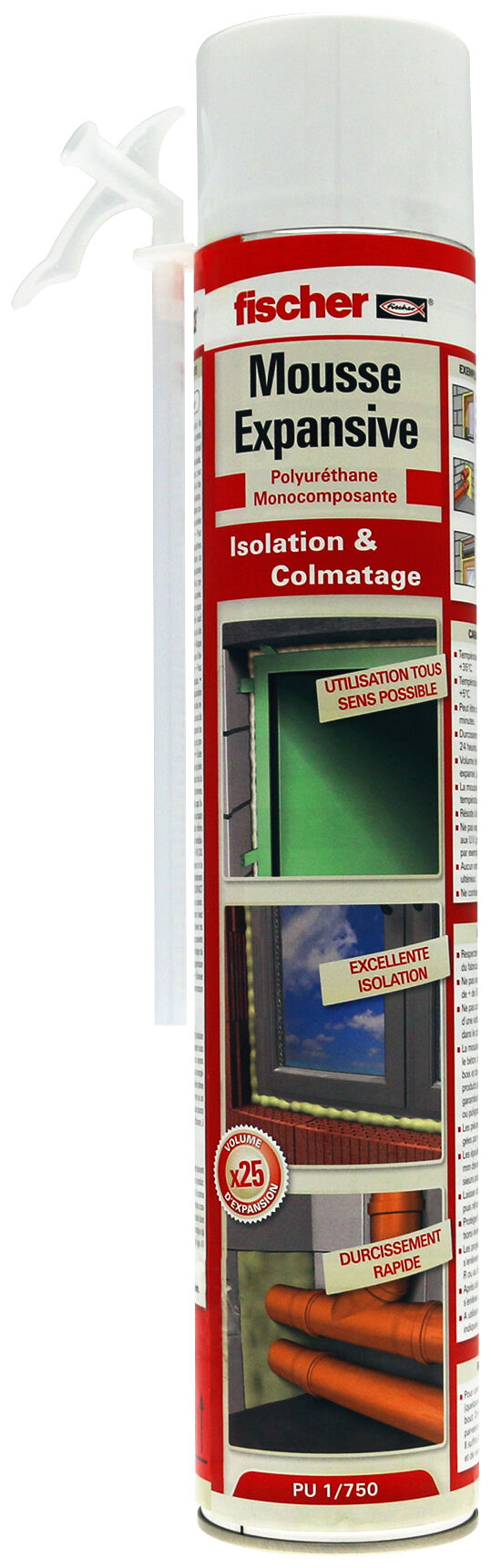 Product Picture: "Mousse polyuréthane PU 1/750 tête en bas"