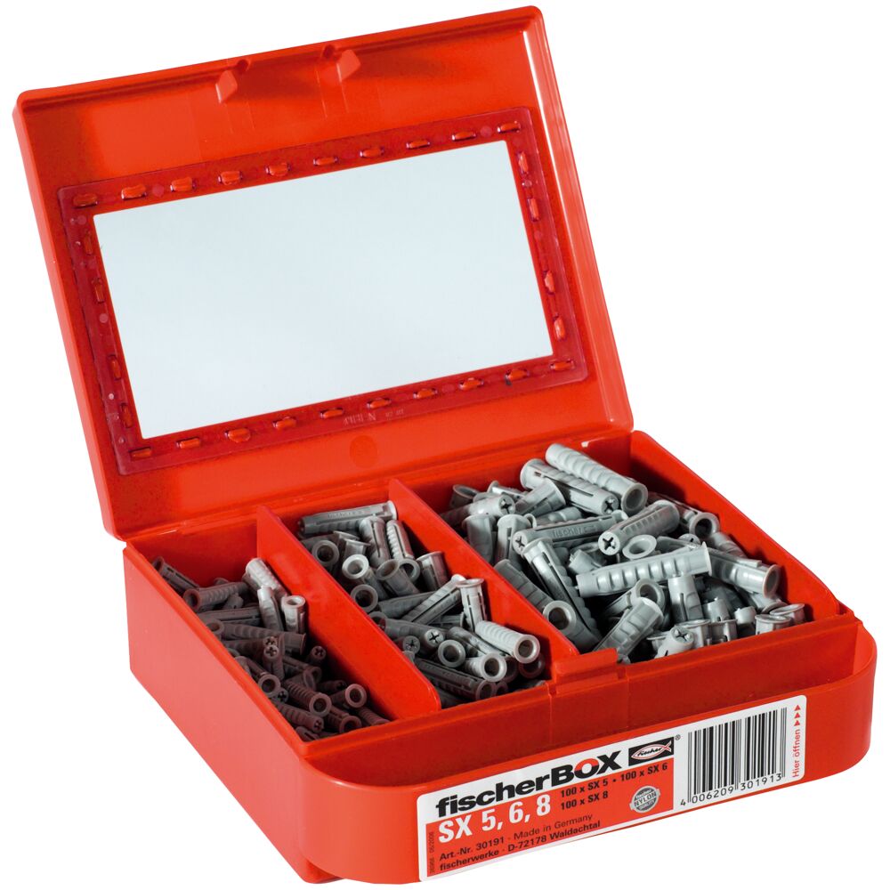 Caja 50Ud Taco SX 6X30 + Tornillo 4,5X40 Fischer