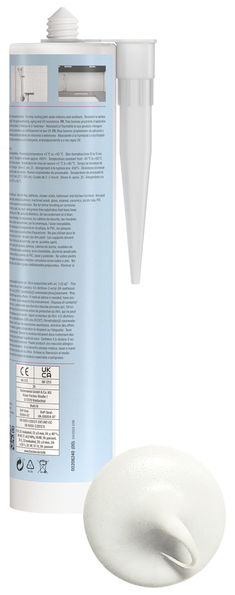 Product Picture: "fischer universal silicone Multi SI transparent 280 ml"