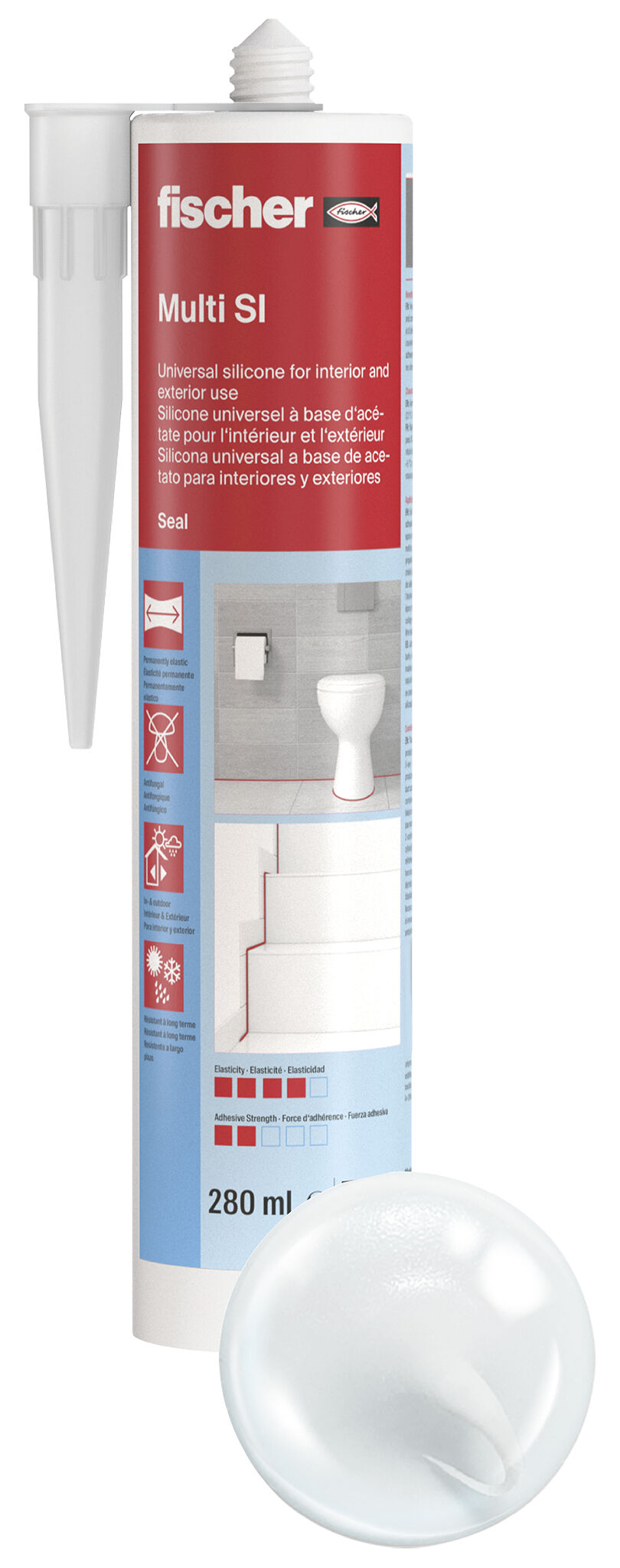 Product Picture: "fischer universal silicone Multi SI weiß 280 ml"