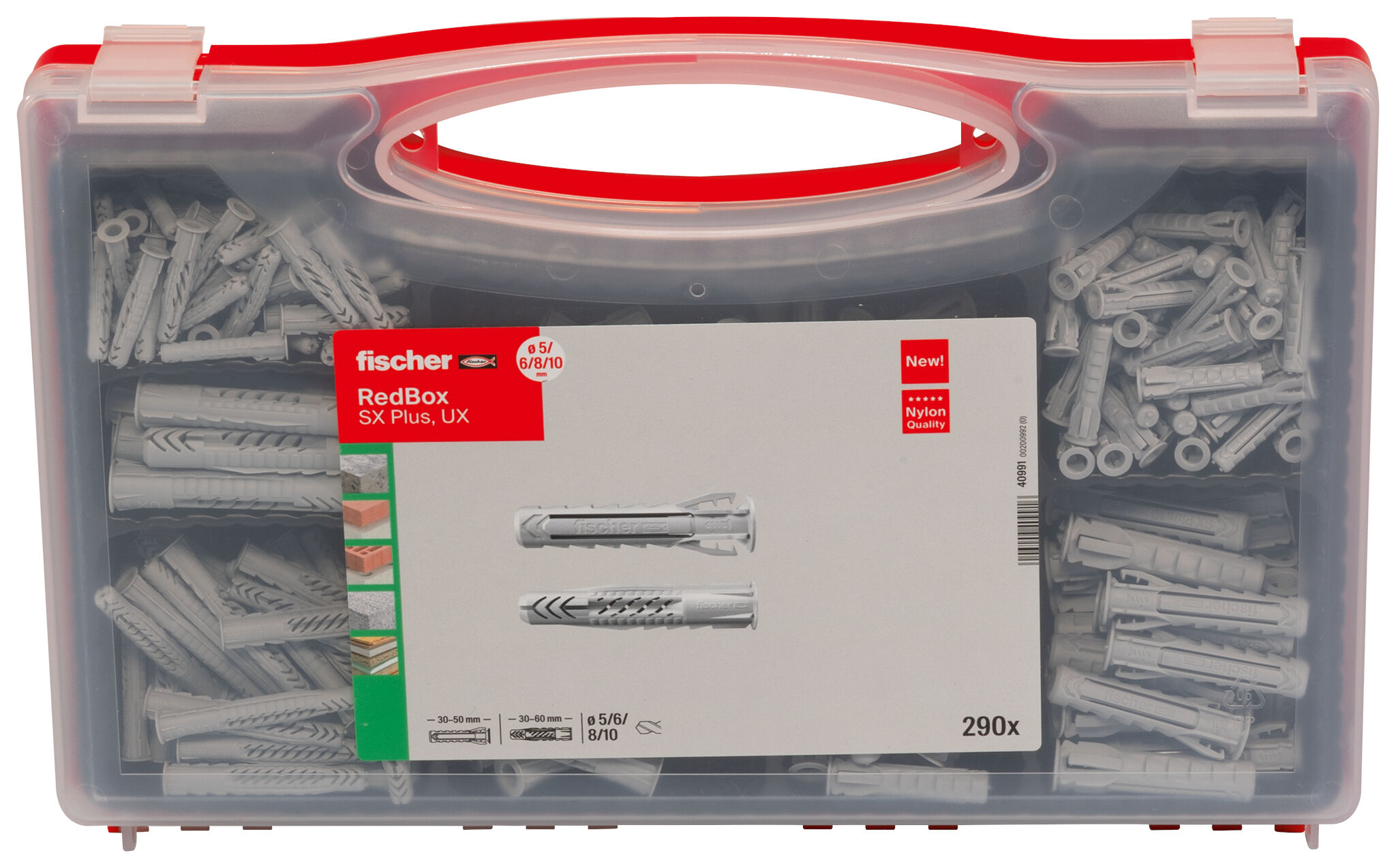 Packaging: "fischer Red-Box SX Plus / UX"