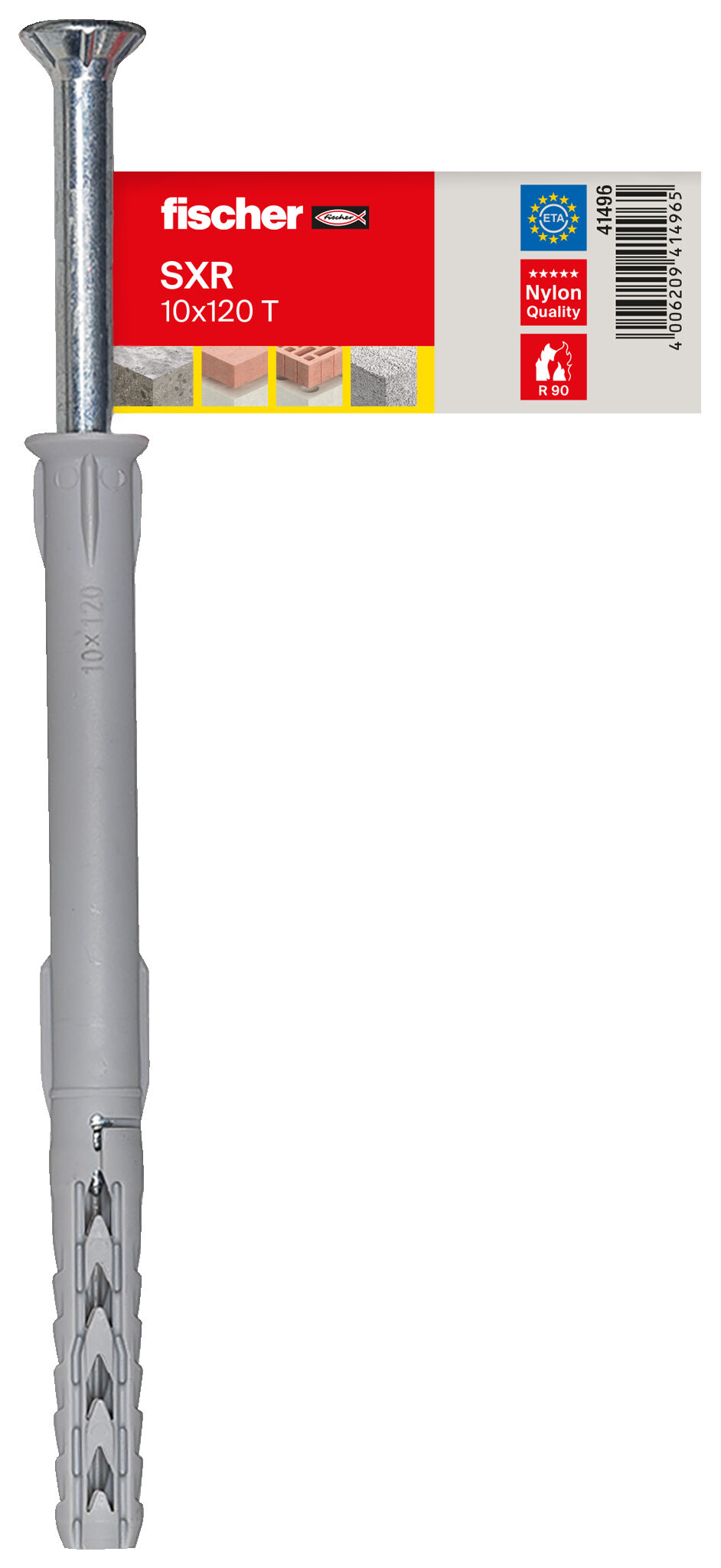 Product Picture: "피셔 프레임 앵커 SXR 10 x 120 T E item pricing 카운터성크(countersunk) 머리 스크류, 아연 도금"