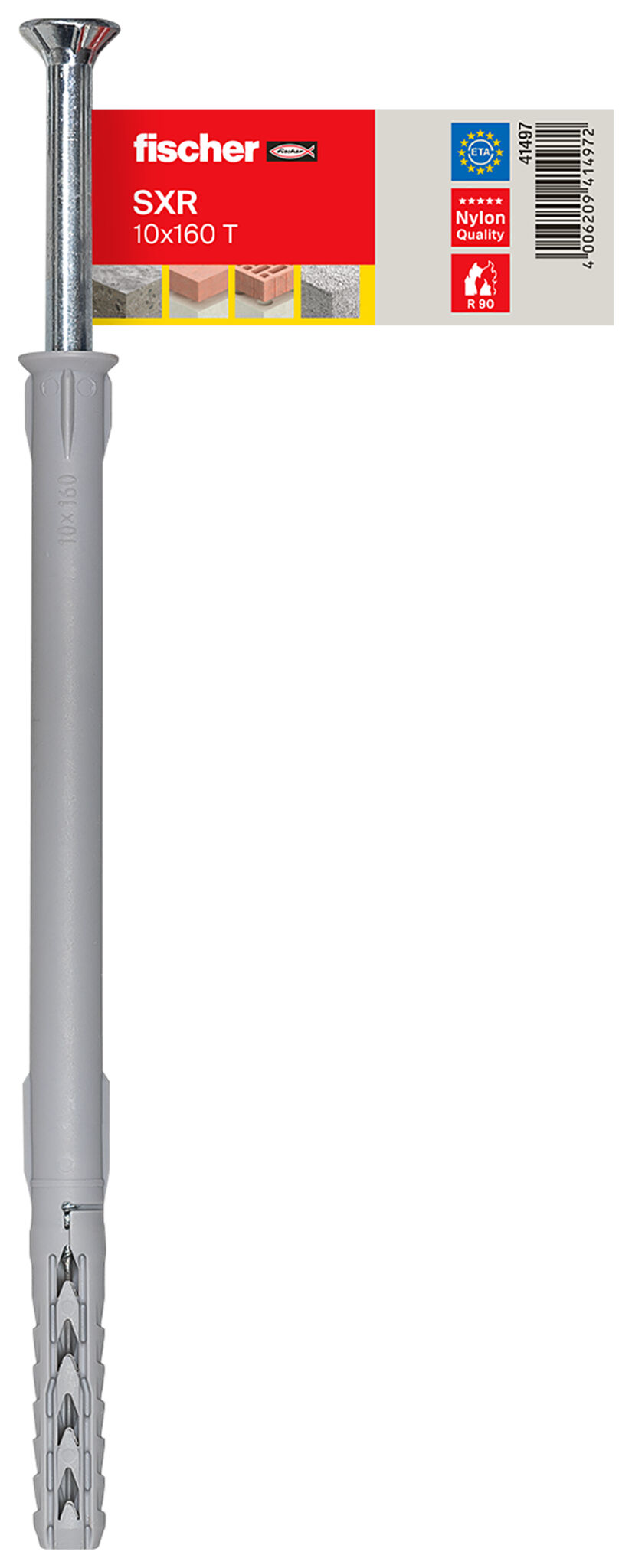 Product Picture: &quot;피셔 프레임 앵커 SXR 10 x 160 T E item pricing 카운터성크(countersunk) 머리 스크류, 아연 도금&quot;