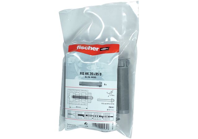 Packaging: "fischer Injection anchor sleeve FIS HK 20 x 85 K plastic bag"