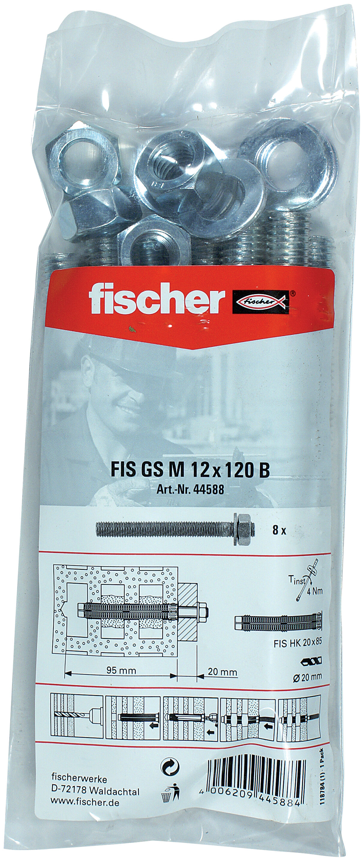 Packaging: "fischer Injection threaded anchor FIS GS M12 x 120 B"