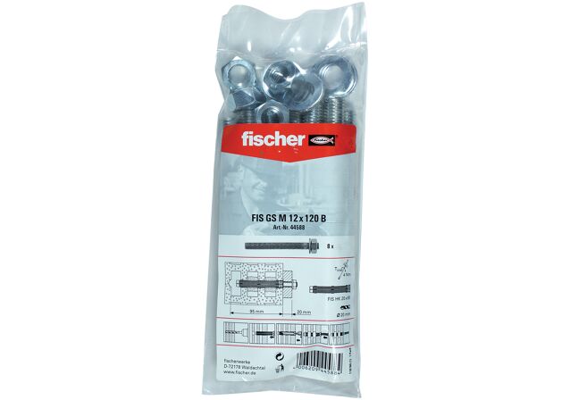 Συσκευασία: "fischer FIS GS M12x120 B Κοχλίας χημικού αγκυρίου σε σακουλάκι"