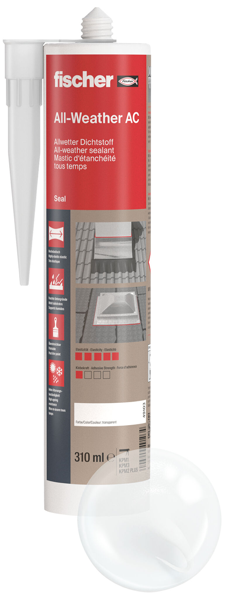 Product Picture: "fischer all-weather sealant All-Weather AC transparent 310 ml"