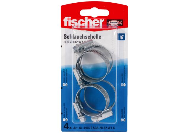 Συσκευασία: "fischer SGS 20-32 W1 K Σφιγκτήρας εύκαμπτων σωλήνων σε blister"