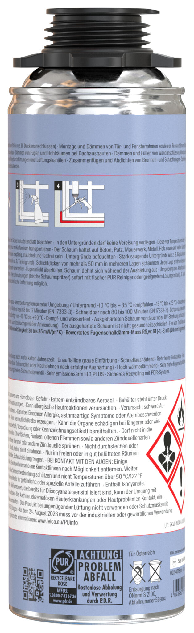 Produktbild: "fischer Pistolenschaum Premium Kompakt PUP Pro 500 B2"