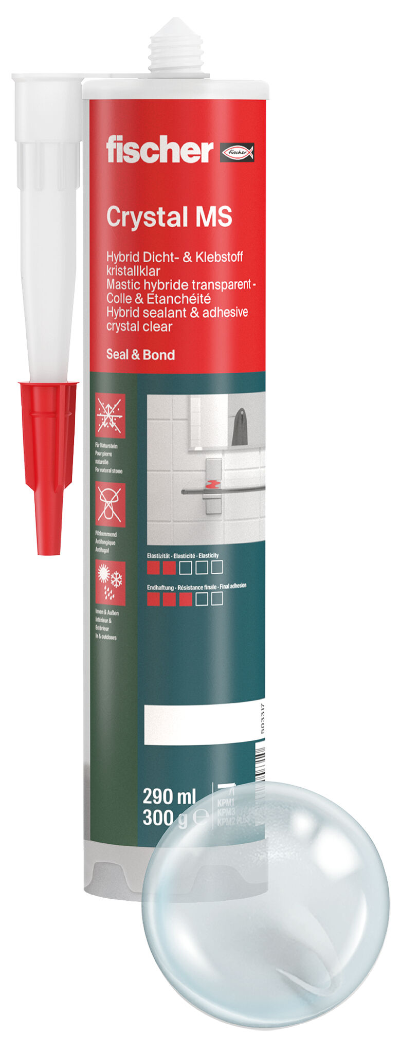 Product Picture: "피셔 멀티 접착제 및 실란트 KD 290 크리스탈"