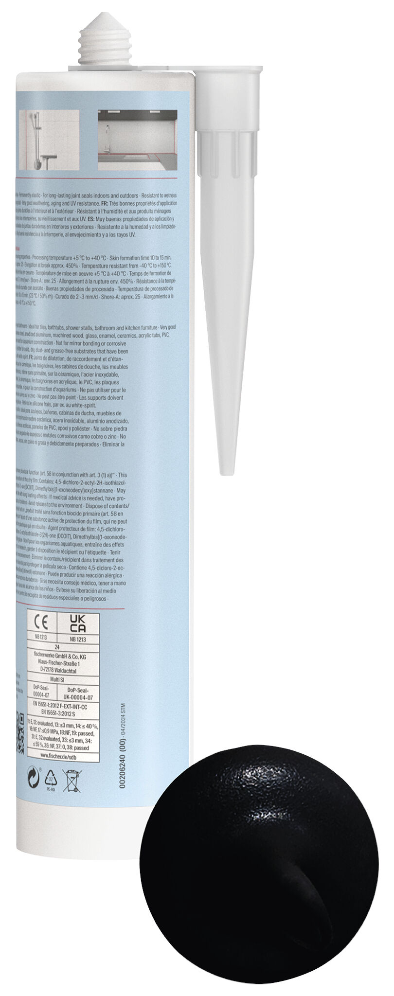 Product Picture: "fischer universal silicone Multi SI black 280 ml"