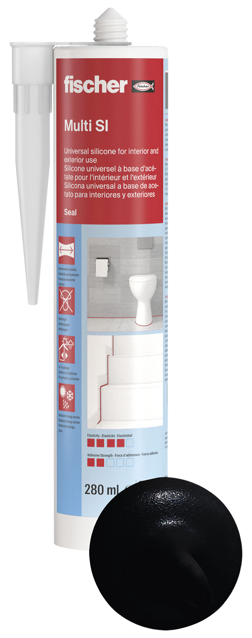 Product Picture: "fischer universal silicone Multi SI black 280 ml"