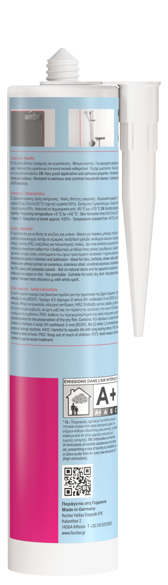 Product Picture: "fischer Sanitary SI Λευκή σιλικόνη υγιεινής"