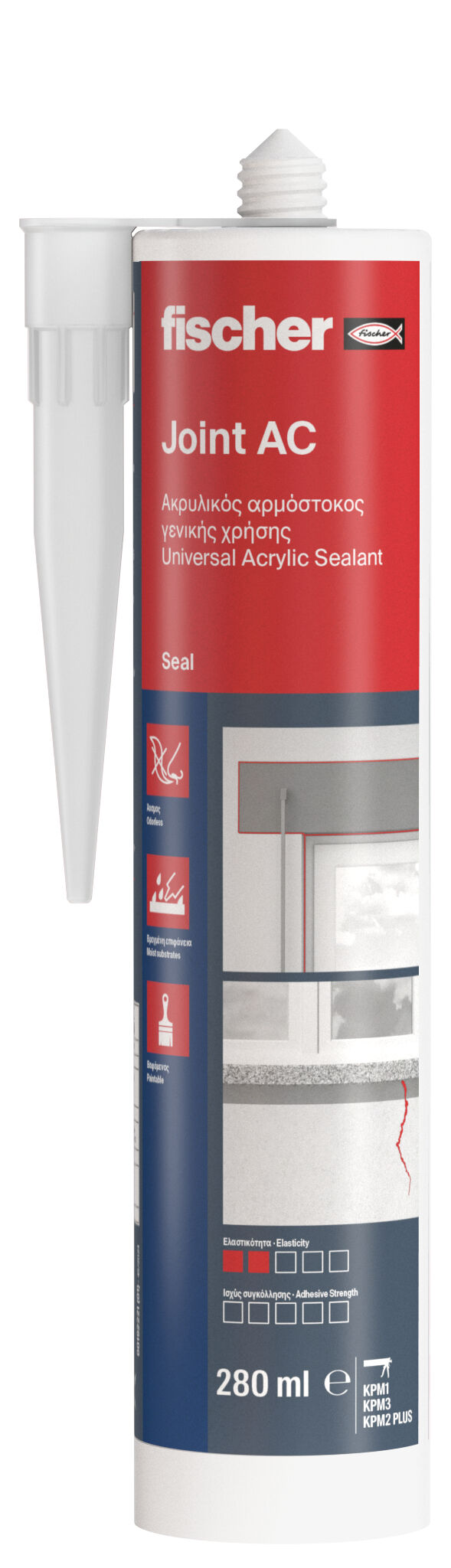 Product Picture: "fischer Joint AC Λευκός ακρυλικός αρμόστοκος 280 ml"
