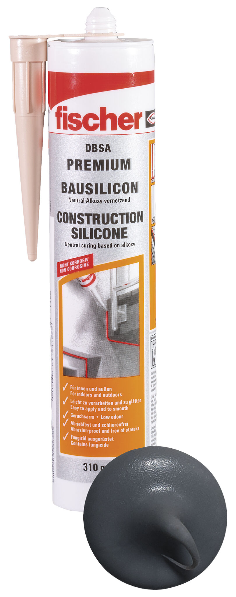 Product Picture: "fischer Construction Pro SI (DBSA) slate grey 310 ml"