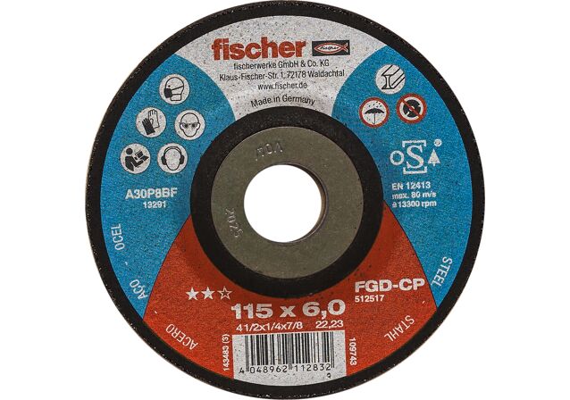 Product Picture: "fischer grinding disc FGD-CP 115 x 6,0 x 22,23 CARBON"