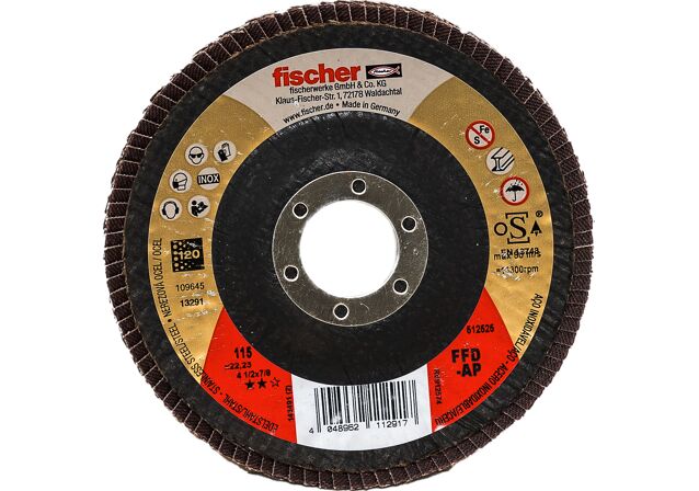 Product Picture: "fischer flap disc FFD-AP 115 K120 INOX"