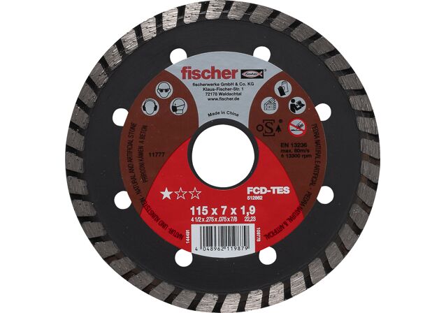 Εικόνα προϊόντος: "fischer FCD-TES 115x1,9x22,23 Διαμαντόδισκος"