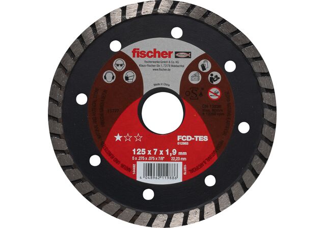 Product Picture: "fischer Kesme diski FCD-TES 125 x 1,9 x 22,23 DIA"