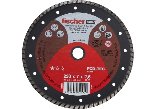 Product Picture: "fischer cutting disc FCD-TES 180 x 2,5 x 22,23 DIA"
