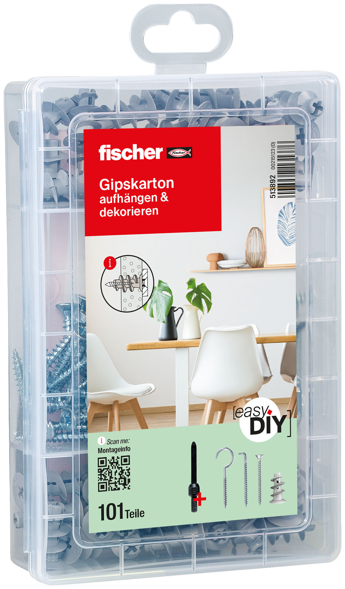 Produktbild: "fischer EasyDIY Box Gipskarton (101 Teile)"