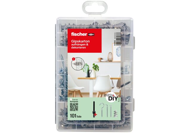 Verpackung: "fischer EasyDIY Box Gipskarton (101 Teile)"