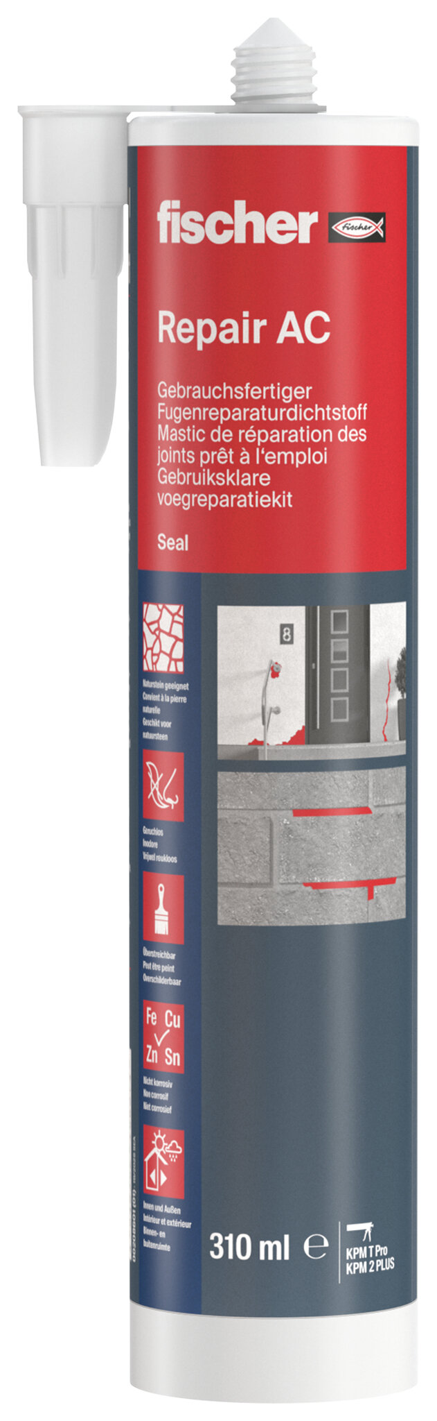 Packaging: "fischer Repair AC (DEC) cementgrijs"
