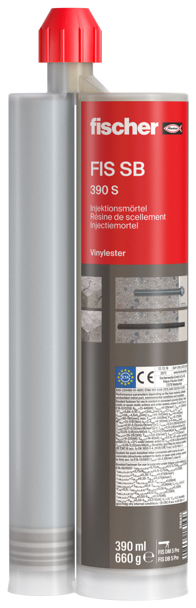 Product Picture: "fischer injection mortar FIS SB 390 S"