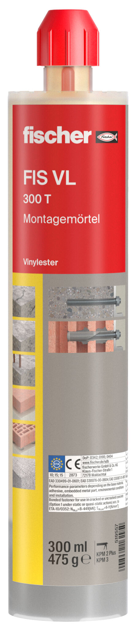 Produktbild: "fischer Montagemörtel FIS VL 300 T(6 PACK)"